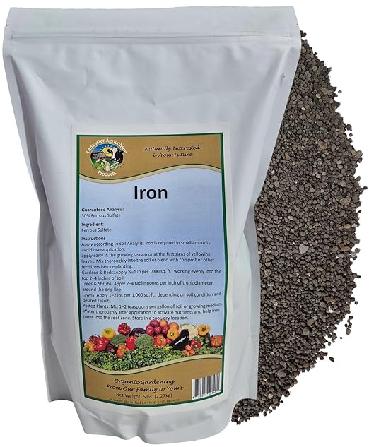 Iron 5 Pound Micronutrient Fertilizer – Natural Plant Supplement for Vibrant Green Growth &amp Strong Roots – Supports Soil Health and Nutrient Balance – Lancaster Agricultural Products
