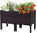 Raised Garden Bed with Legs Large Planter Box Raised Garden Beds Outdoor Rectangular Elevated Planter Box for Gardening Vegetables Flowers Fruits and Plants 31.5(L) x 15.7(W) x 20.4(H)
