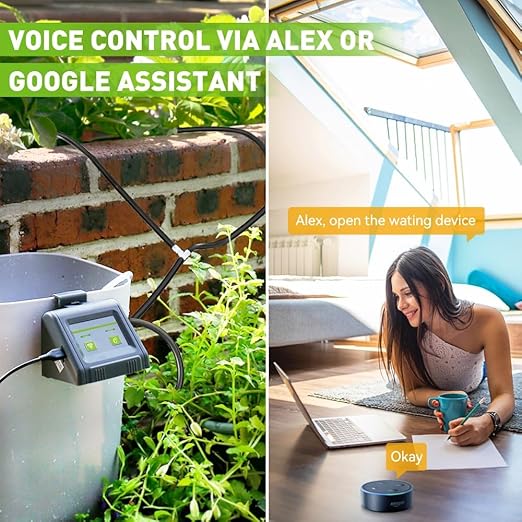 WiFi Smart Automatic Watering System for Indoor Potted Plants Drip Irrigation Kit Remote ControlDelay Watering Modewith Pump.