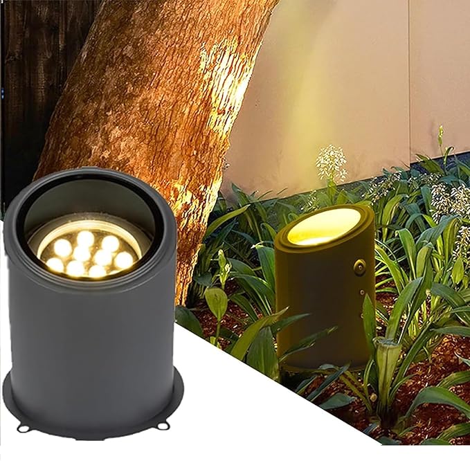 Ground LED Landscape Lights - IP67 Waterproof Outdoor Buried Light AC 220V Adjustable Angle Recessed Floor Lamp Garden Decorative Spotlight Easy Installation(Red36W)