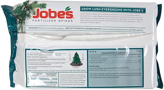 Jobe's 01661 Evergreen Fertilizer Spikes 15-4 Pack