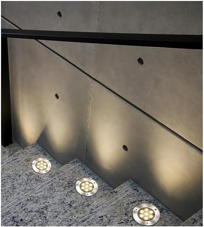 LED Ground Light - IP66 Waterproof Outdoor Recessed Spotlight for Garden Pathway Patio - AC85-265V 3W (Green/Blue Light)