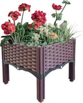 Doppy Plastic Raised Garden BedPlanter Boxes Raised Garden Bed with Legs Planters for Outdoor Indoor Plants Elevated Garden Boxes Plant pots for Flowers Vegetables Fruits Herbs