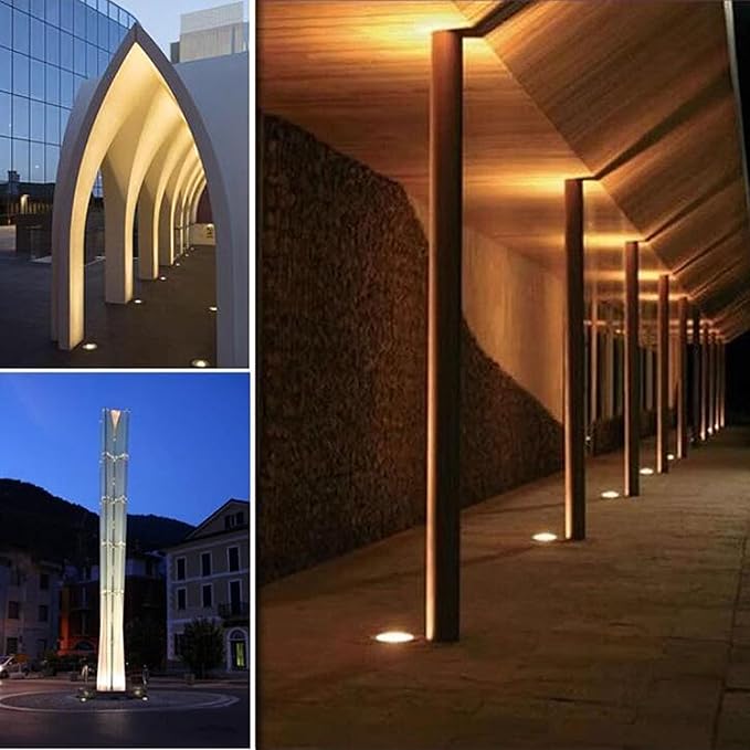 Outdoor Landscape Lights - LED Underground Light AC 220V Recessed Adjustable Angle Underground lamp IP65 Outdoor Waterproof Polarized Underground Spotlight Easy Installation