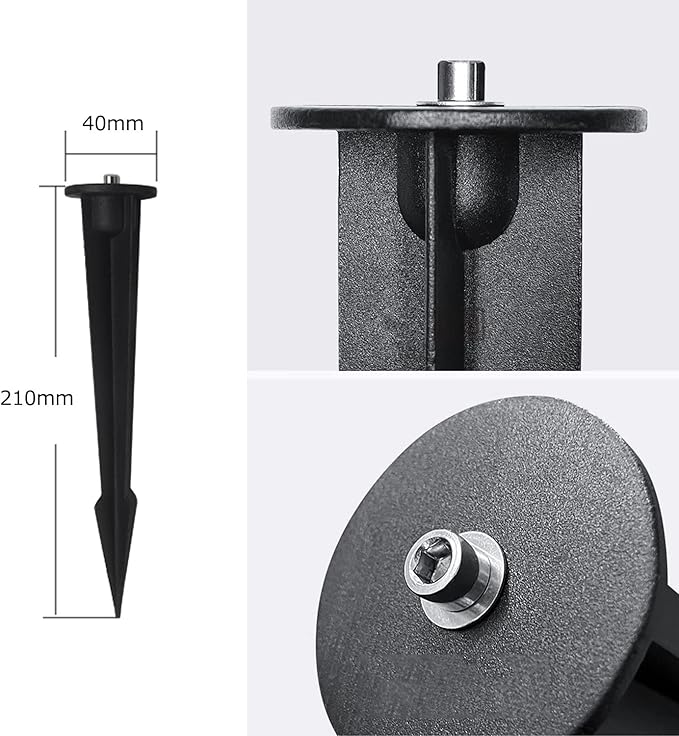 Cast Aluminum Plug Floodlight Ground Accessories 8.26 Inches High Floor Plug Bracket Landscape Spotlight Accessories For Outdoors Garden Set Of Four