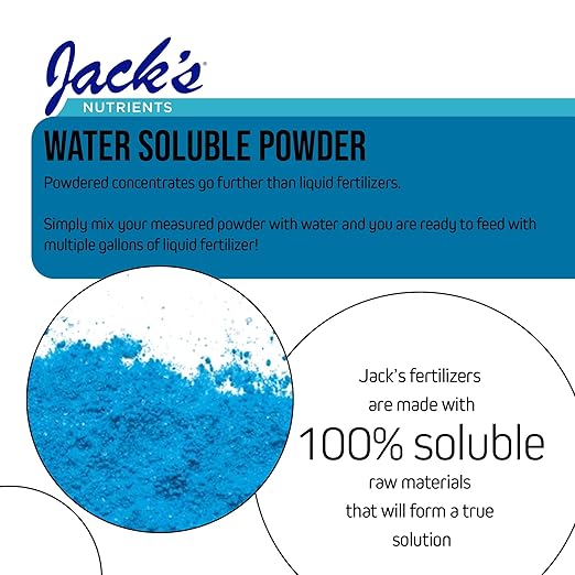 Jack's Nutrients 15-5-20 Tap Water-Soluble Fertilizer 2.2lbs - Lowers Water pH for Leaf and Root Growth in Continuous Liquid Feed Programs