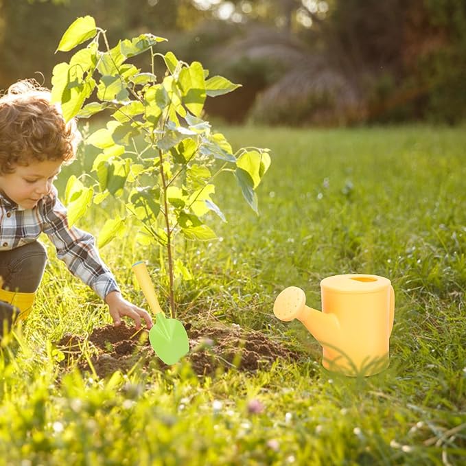 Ciieeo Gardening Tool Set with Mini Rake Loosening Shovel Watering Can and Apron for Outdoor Planting Mini Garden Tools for Boys