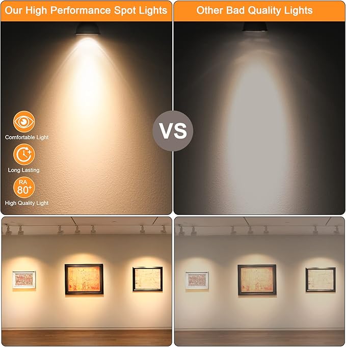 Mlambert 12 Pack MR16 LED Bulbs 50W Halogen Equivalent3000K Soft White5W GU5.3 MR16 12V Spotlight BulbNon-Dimmable45° Beam Angle for Landscape Recessed