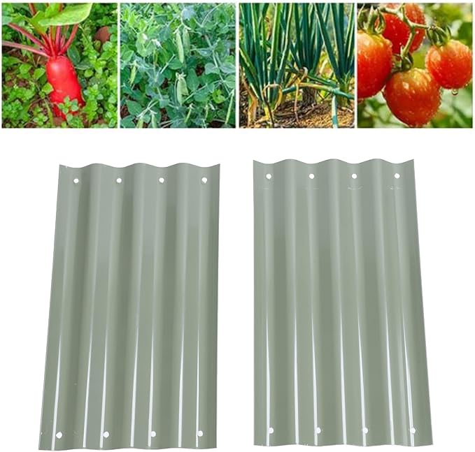 2pcs Raised Garden Bed Panels 304 Stainless Steel Rubber Oval Large Patio Ground Planter Box Metal Raised Planter Bed Kit for Home School Farm Agricultural Sites (Light Green)
