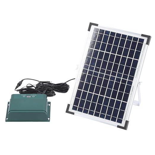 Respicefinem Solar Automatic Drip Irrigation Kit 18V 10W Polycrystalline Silicon Solar Powered Auto Watering Gardening System for Indoor Outdoor