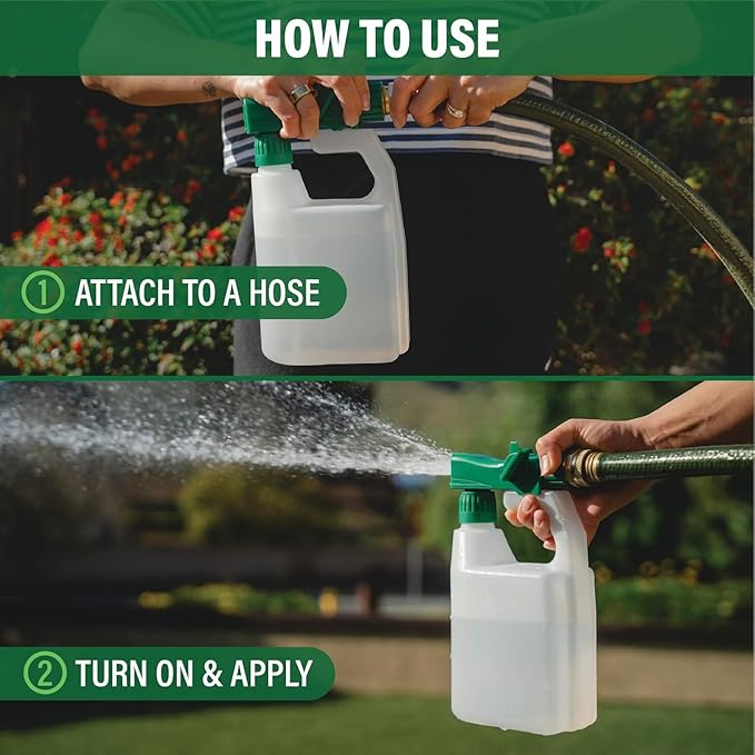 Humboldts Secret A &amp B Liquid Hydroponics Fertilizer - Nutrients for Outdoor Indoor Plants (32oz Set) w/ 2-Pack 100:1 Garden Hose End Sprayer | Multipurpose Reusable Bottles (32oz)