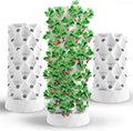 80 Pots Hydroponics Tower Growing System with Water Pump Planter Towers Hydroponic Towers Starter Kit Indoor/Outdoor Vertical for Strawberries Tomatoes Lettuce