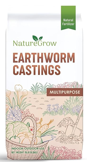 Earth Worm Castings 20LB - Organic Fertilizer Includes Humic Acid - Pure Worm Castings for Gardening