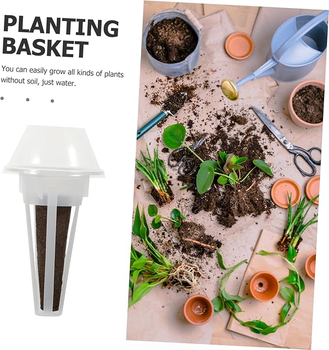 BESPORTBLE Microgreens Growing Kit Indoor Hydroponic Planter Tower Grow Baskets Sponges and Humidity Dome for