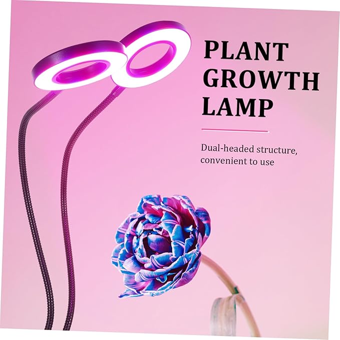 Dual Head LED Plant Growth Lamp for Indoor Use Powered with Clip Design for Enhancing Plant Growth Compact for Easy Setup and Mobility