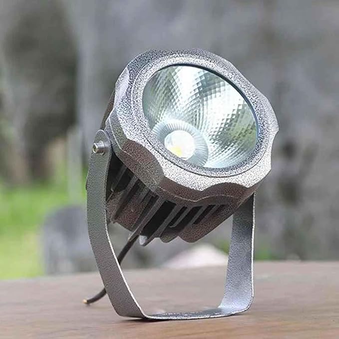 Long Range LED Floodlights - Beam Spotlight COB Round Tree Lights IP66 Waterproof Adjustable Angle for Wall Advertising Building Signs Lawn Landscape Lamp(Red20W(AC24V))