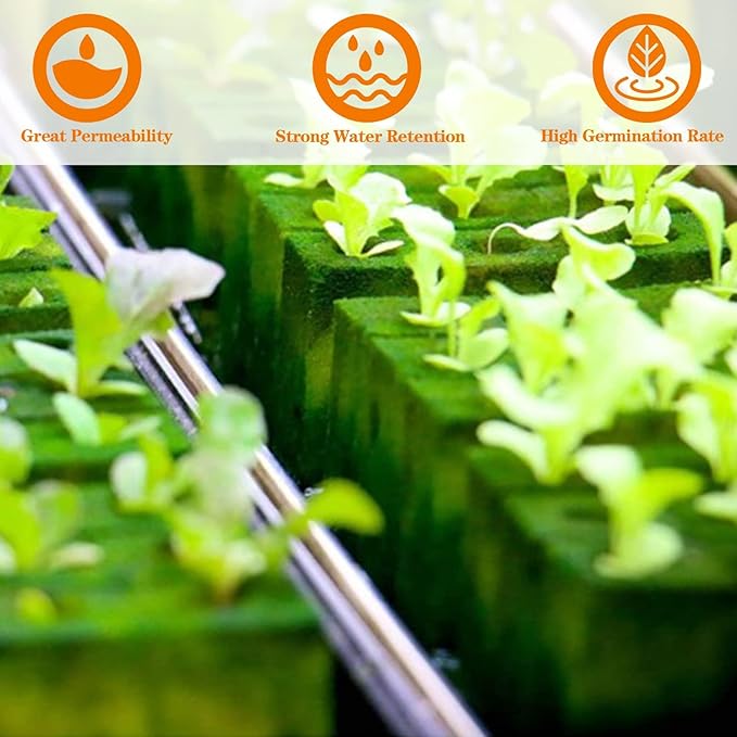 400Pcs 1inch Rockwool Cubes for Hydroponic Rockwool Grow Cubes Starter Plugs for Seed Starter Soilless Cultivation Hydroponics Soilless Culture Plant Propagation Cuttings