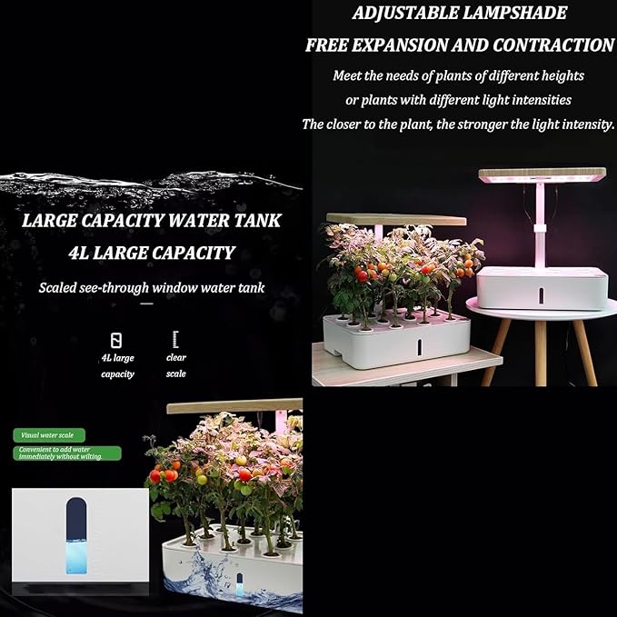 Indoor Hydroponics System Indoor Garden Hydroponic Indoor Gardenfor Fruits and Vegetableswith Hydrating Pump AdapterHydroponics Growing System for Indoor Fruits and Vegetables wyqdp240305