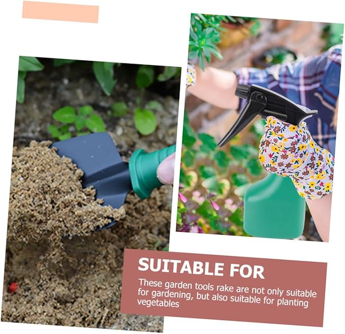 ibasenice 5pcs Gardening Tool Set with Shovel Rake and Pruning Shears in Portable Carrying Case for Planting and Landscaping Tasks