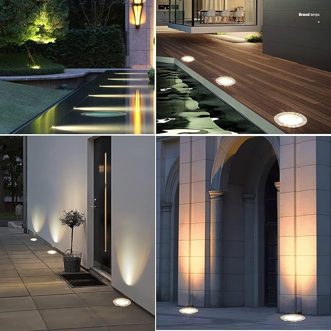 Square Ground Landscape Light - Outdoor Underground Light LED Outdoor Spotlight Waterproof IP66 Landscape Lights AC85-110V Recessed Outdoor Underground Light For Terrace Pathway Lawn (Green 3