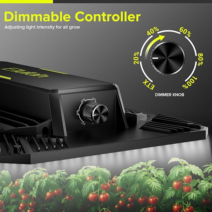 UAP800 80W LED Grow Light New-gen Lens Full Spectrum Dimmable Daisy Chain Plant Light for Indoor Plant Growing Deeper Penetration Grow Lights for Seed Starting Vegetables Bloom in 2x2ft Grow Tent