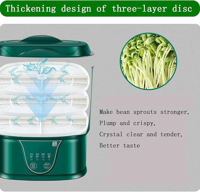 Bean Sprouts Maker Household Automatic Small Bean Sprouts Growing Bucket Large Capacity Seed Germination Kit