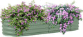 4.9' X 2' X 1' Galvanized Raised Garden Bed Kit: Metal Elevated Planter for Growing Flowers Herbs &amp Vegetables (Green)