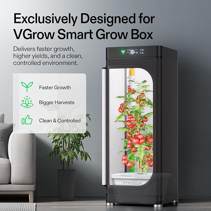 VIVOSUN VGrow DWC Hydroponics System Kit Only for VGrow Smart Grow Box Not Compatible with E42A/E42A+/A22/A10Not Used in Grow Tent 4-Gallon with Air Stones &amp Rapid Rooters