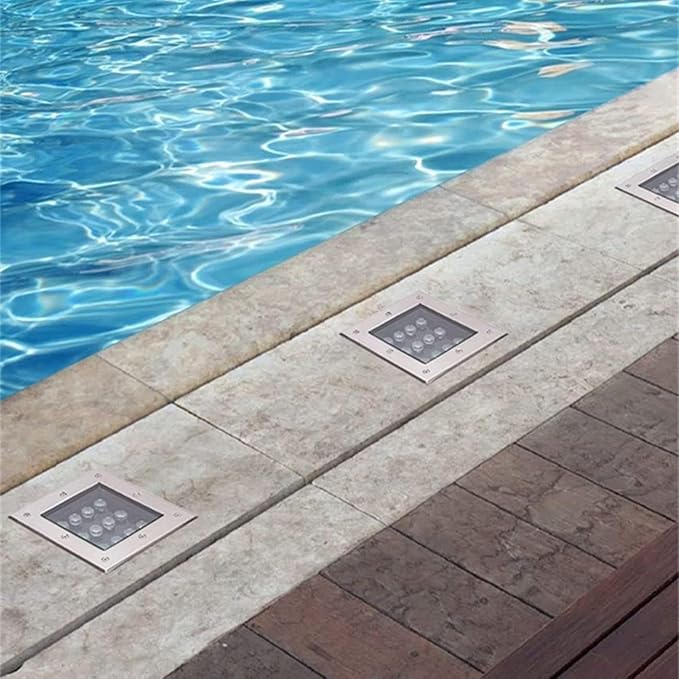 Outdoor Landscape Spotlights Underwater Pond Lights LED Spotlight Outdoor Recessed LED Light for Terrace for Gardens Paths of Swimming Pools Illumination Lights(Yellow 4W