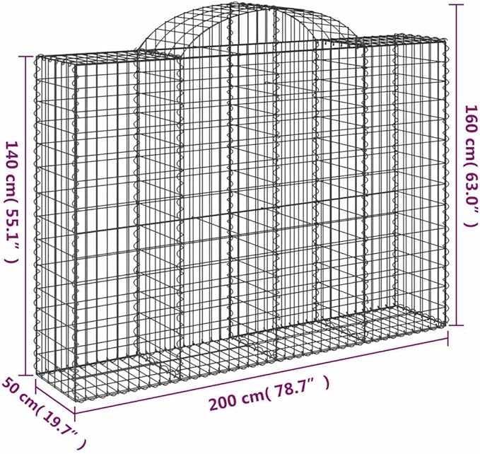Galvanized Raised Garden Bed 5-Pack 78.7x78.7x63 Planter Box Gabion Baskets for Vegetables Flowers Patio