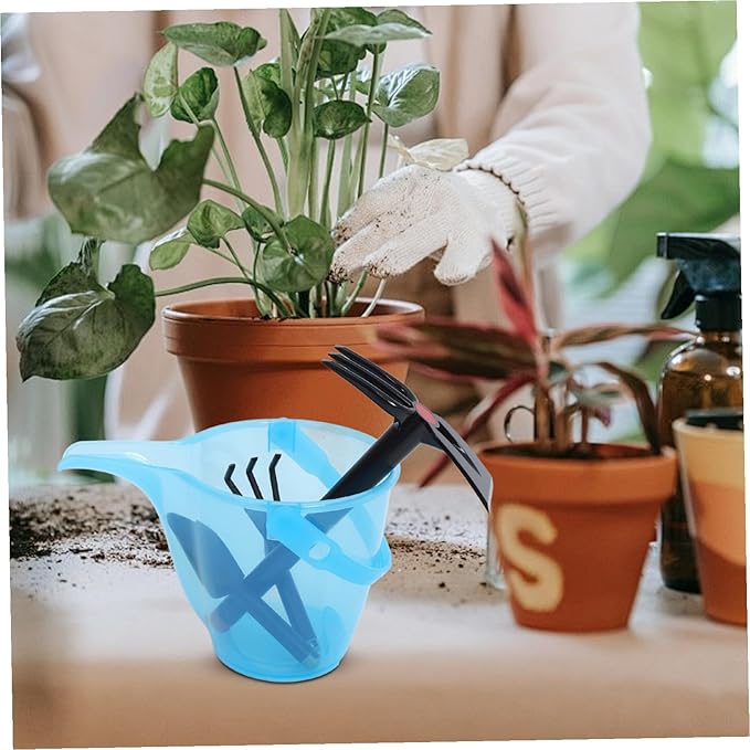 TOYANDONA Gardening Tool Set Compact Plastic Shovel Fork Rake Bucket for Beach Digging Outdoor Fun Educational Gardening Activities Portable Multipurpose Hand Tools for Boys