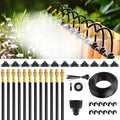 MIXC 50Ft 1/4 Drip Irrigation SystemGarden Irrigation Kit with 12pcs 360° Adjustable Copper NozzlesAutomatic Watering System for OutdoorRaised BedPotted PlantGreenhouse Accessories for Yard