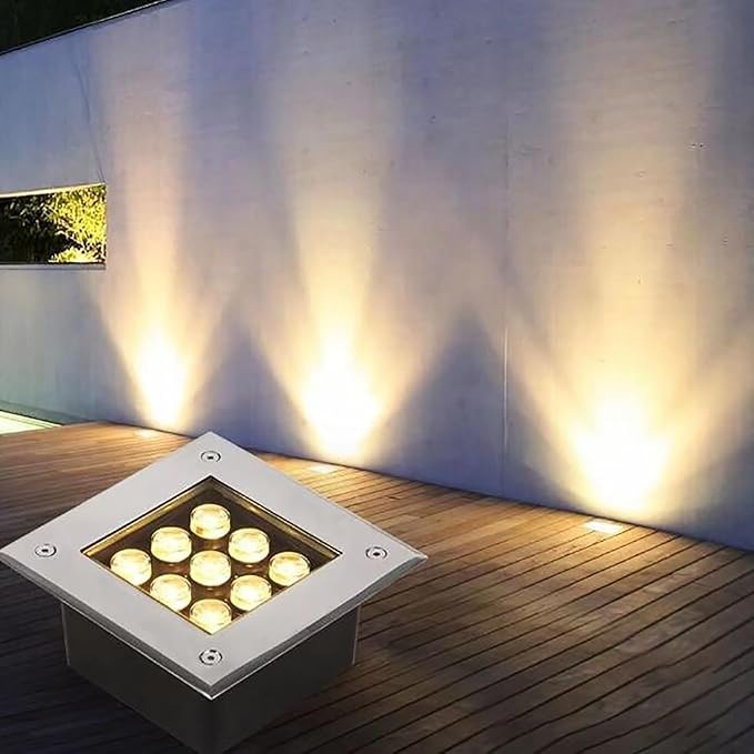 Outdoor Buried Lights - LED Landscape Lights AC 12V LED Gardens Floor Lamp Ip67 ?Waterproof Square Embedded Led Spot Lights for Terrace Villa Paths Garage IlGreen-12w
