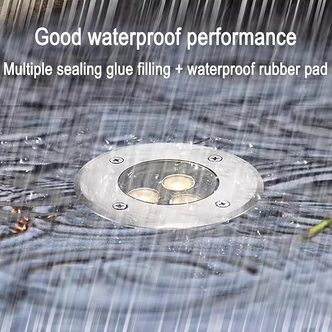 4PCS Outdoor LED Buried Light Ultra-thinyo RGB Fountain Landscape Lights IP68 Waterproof Round Recessed Spot Lamp LED Underwater Pond Lights Decorative LightingGreen-AC 12V-3W