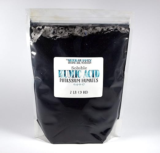 2 Pounds Soluble Humic Acid Powder Fertilizer - Potassium Humates - Natural Humus