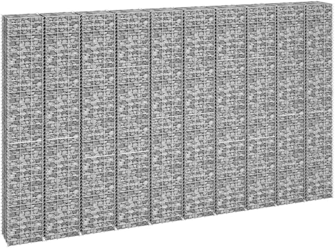 YAFF Gabion Raised Beds 4 pcs 11.8x11.8x19.7/39.4/59.1/78.7 Iron (41.14lbs)