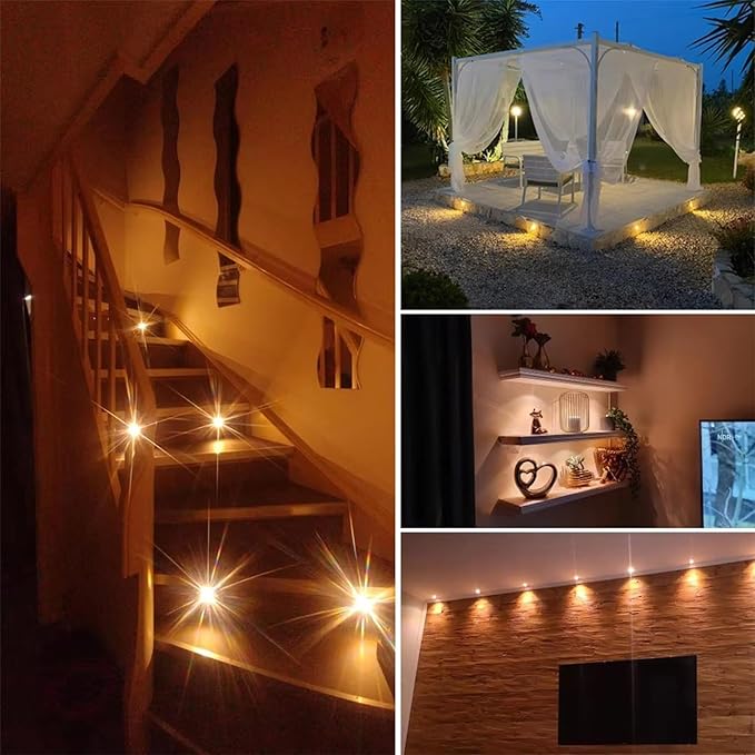 1W Mini Led Spotlight 12V RGB Stair Light Lighting Angle 120° with Transformer 9pcs a Set