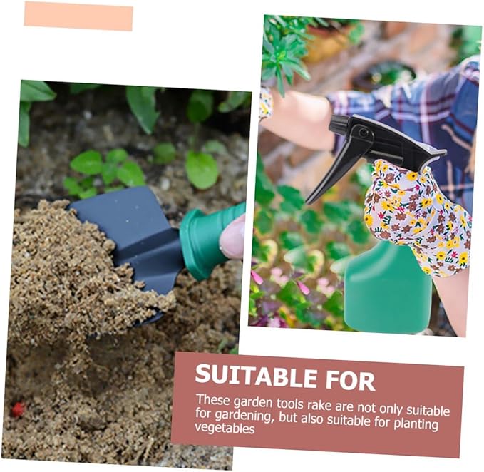 Garden Tool Set with Storage Case 5pcs Stainless Steel Shovels Rake and Pruners for Planting and Outdoor Gardening Tasks