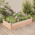 Garden Raised Bed with Liner 47.2x23.6x9.8 Solid Wood Fir