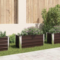 Garden Raised Bed Galvanized Steel Metal Planter Box for Gardening Flower Plant Large Vegetable Growing Beds 39.4 x 15.7 x 17.7 Outdoor