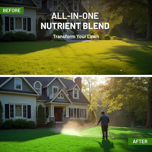 Covington ProLine 18-0-1 NPK Liquid Slow Release Lawn Fertilizer (32oz) – High Nitrogen Lawn Food for All Grass Types – Supports Steady Growth &amp Maintenance – Deep Green Turf Builder Concentrate