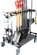 Heavy-Duty Garden Tool Organizer Cart Ideal for Gardening Upgraded 5-Inch Wheels for Lawn &amp Sand Long-Handle Tool Storage