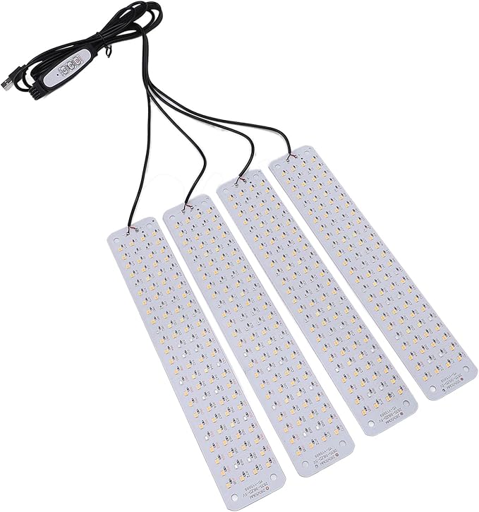 LED Grow Light Panel for Indoor Plants 384 LEDs Dimmable with Intelligent Timing 4 Brightness Levels - High Efficiency Memory Timer Function Ideal for Home Garden and Greenhou