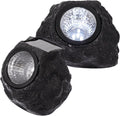 2pcs Led Solar Lights for Outdoor Solar Spotlight Stone Appearance Garden Lawn Pathway Lighting