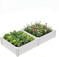 8'x4'x12 Large Vinyl Raised Garden Bed | Screwless Modular Planter Box with Open Bottom | Rust-Proof Outdoor Above Ground Bed for Vegetables Herbs Flowers &amp Whelping Pen