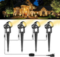 4in1 3000kOutdoor Landscape Lighting 6In1 Pack Outdoor Spot Lights LED Landscape Lighting for Yard Plant Lawn Garden IP65 Waterproof 3000K Warm White
