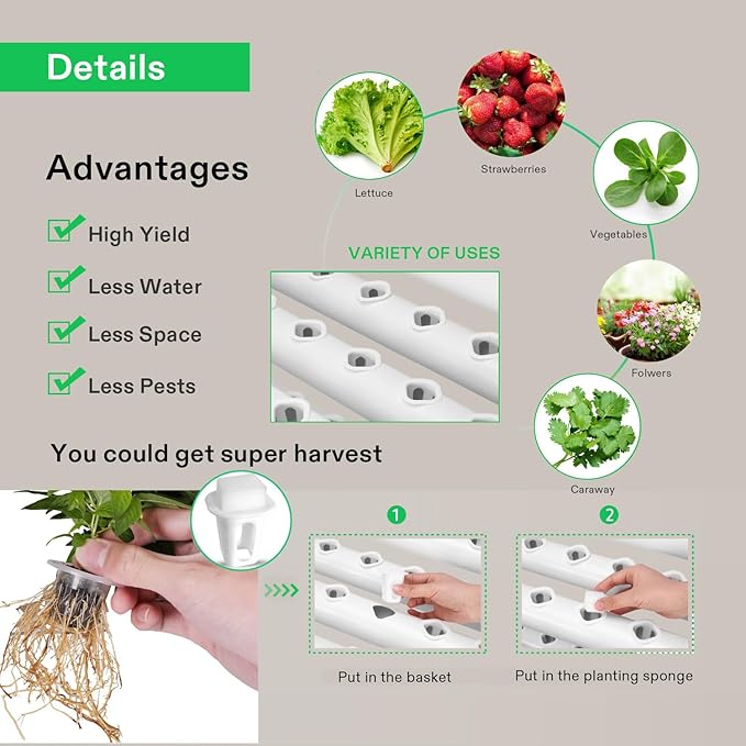 VIVOSUN Hydroponic Grow Kit and Plant Food Nutrients Base A(4-0-1) &amp B(1-4-2) Bundle All Purpose Liquid Fertilizer Hydroponic Plant Food Supports Vegetative and Flowering Stages
