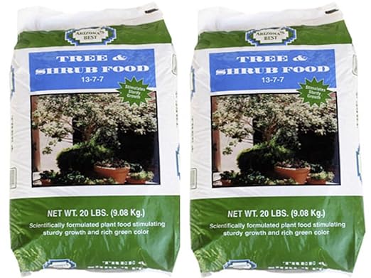 Arizona's Best AZB10081 20 Lb Tree &amp Shrub Food Fertilizer 13-7-7 - Pack of (2)