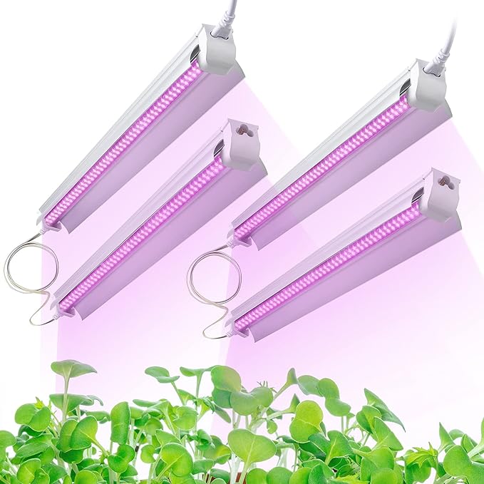 Grow Light for Indoor Plants4ft T8 180W(4 x 45W 1080W Equivalent) Super Bright Full Spectrum Sunlight Plant Light LED Grow Lights for Indoor Plants Greenhouse 4-Pack