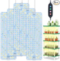 5Pack Panel Grow Lights for Indoor Plants Seed Starting Vegetables with 4/8/12/16/20 Hr Timer 40W Full Spectrum LED Plant Growing Lamps for Cabinet/Shelves/Greenhouse Plug-and-Play Connect Freely